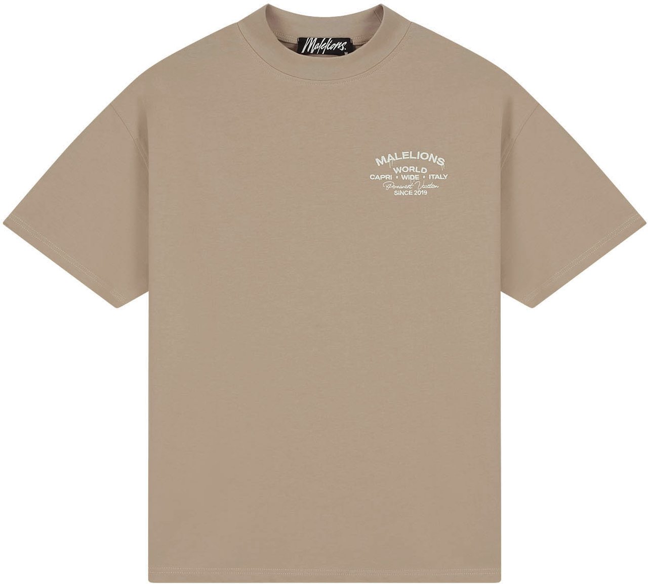 Malelions Malelions Men Permanent Vacation T-Shirt Bruin