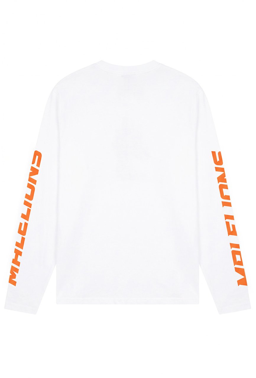 Malelions Men Motocross Longsleeve T-Shirt Wit