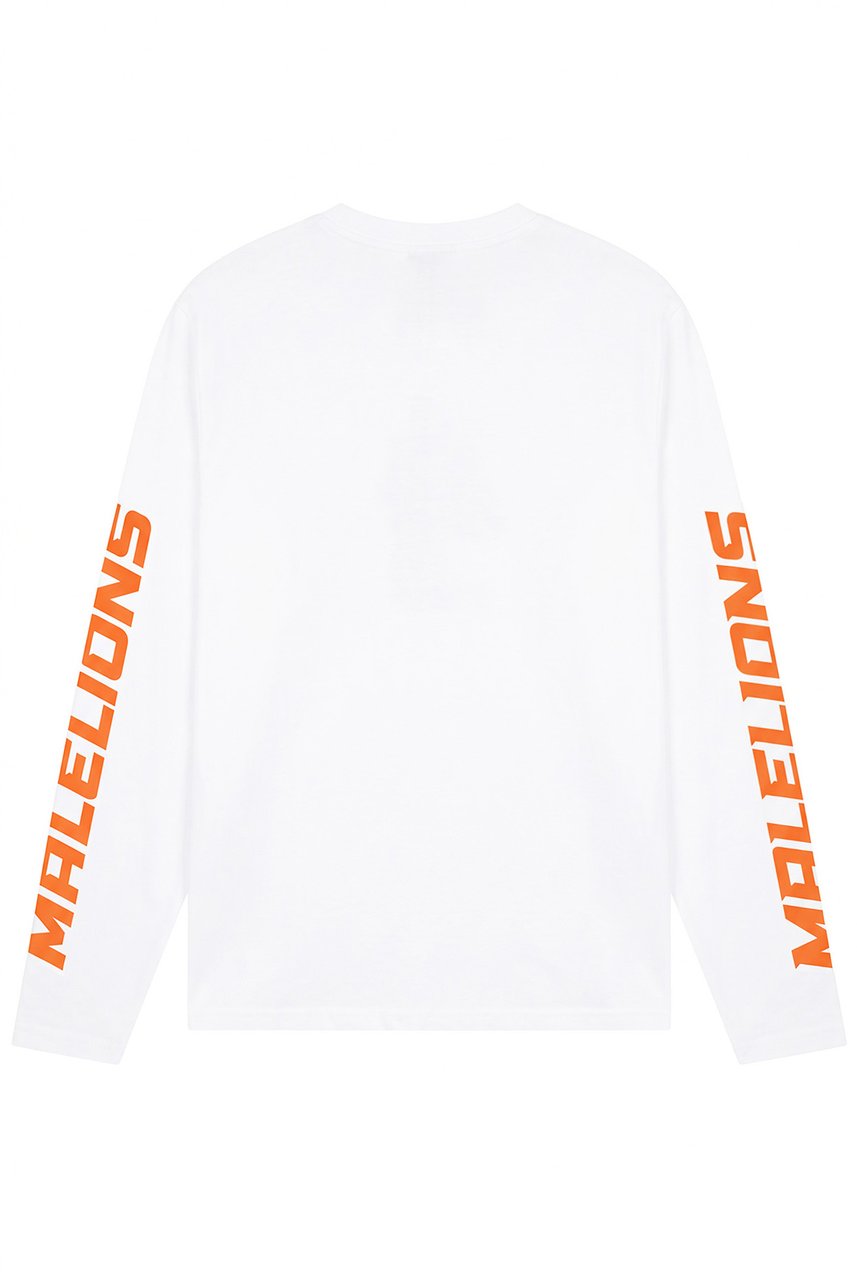 Malelions Malelions Men Motocross Longsleeve T-Shirt Wit
