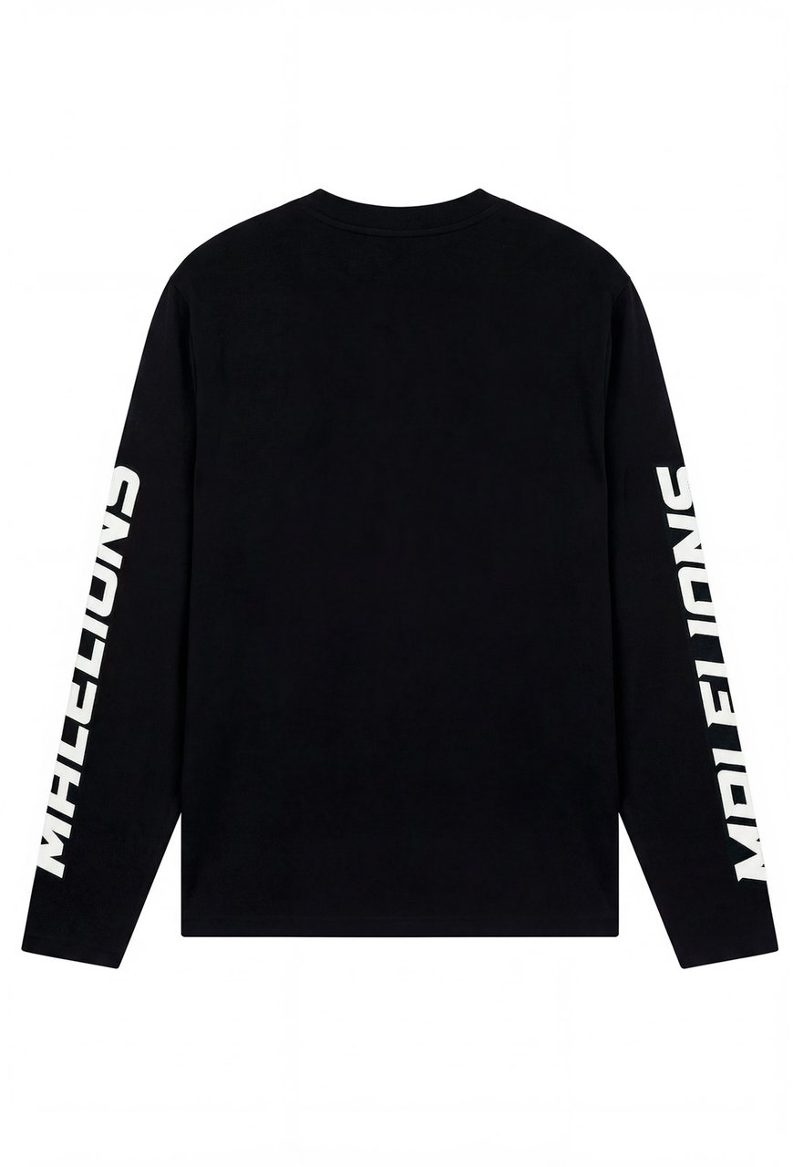 Malelions Men Motocross Longsleeve T-Shirt Zwart