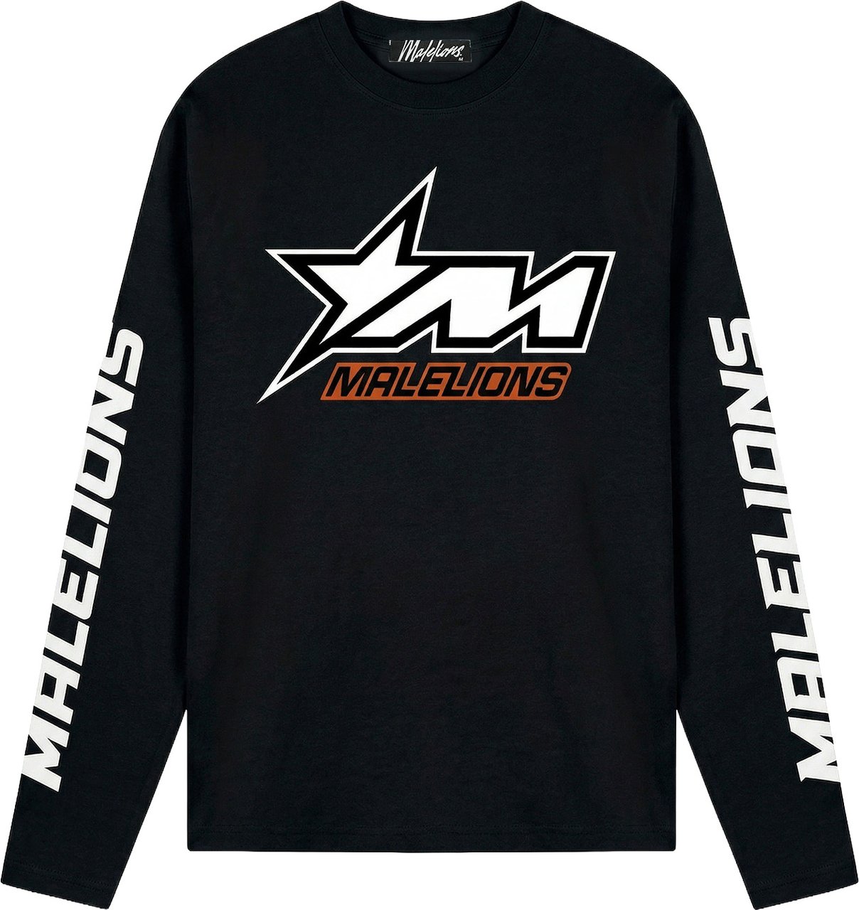 Malelions Malelions Men Motocross Longsleeve T-Shirt Zwart