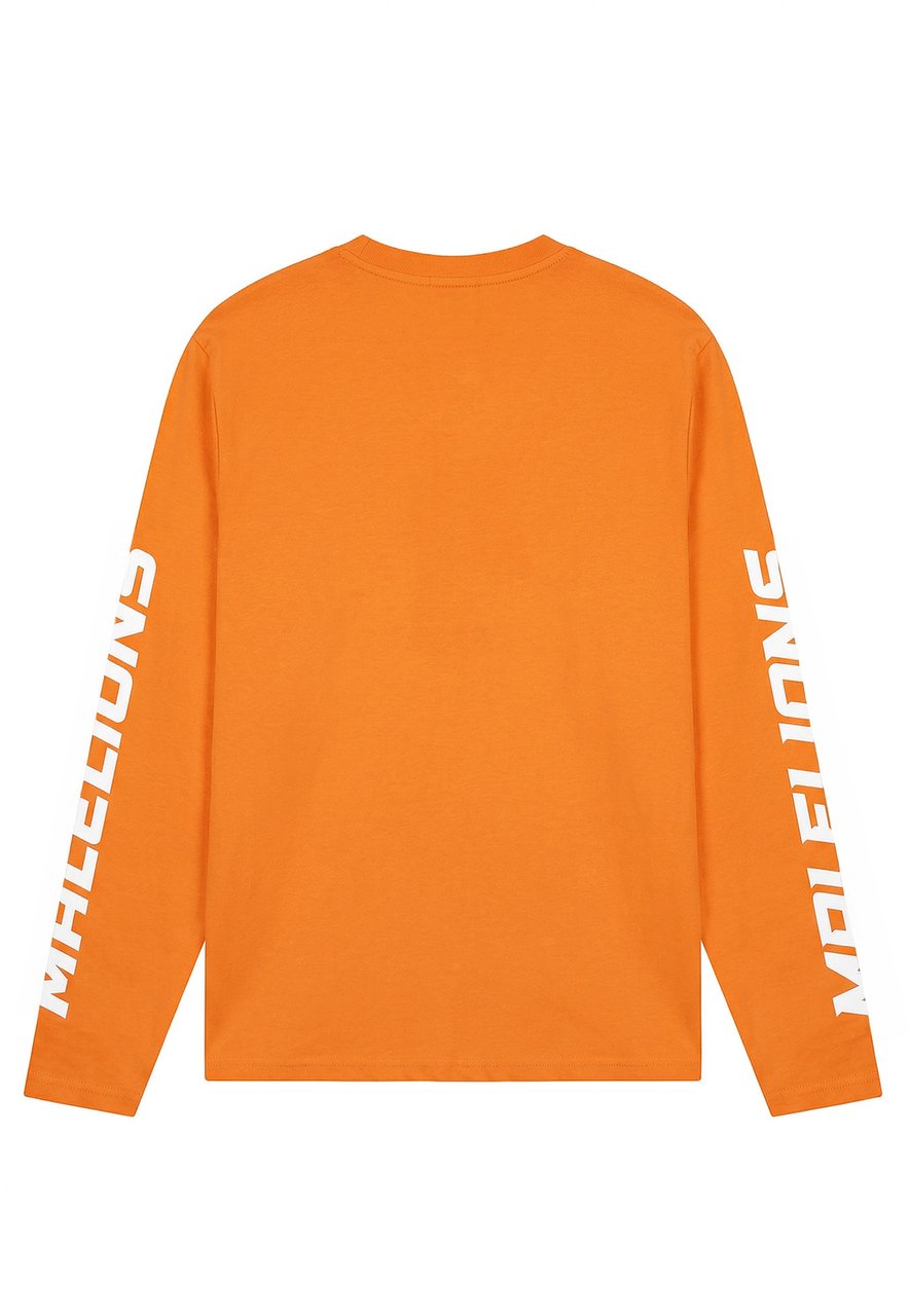 Malelions Men Motocross Longsleeve T-Shirt Oranje