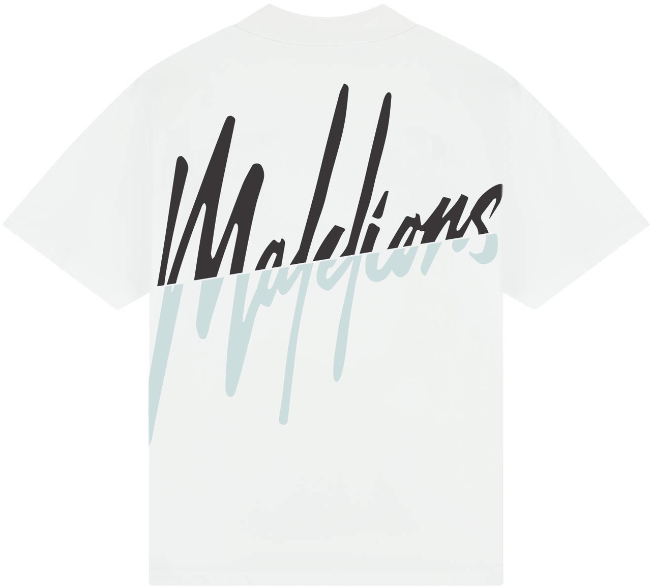 Malelions Men Oversized Split T-Shirt Wit