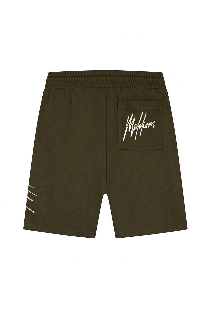 Malelions Malelions Men Split Shorts Groen