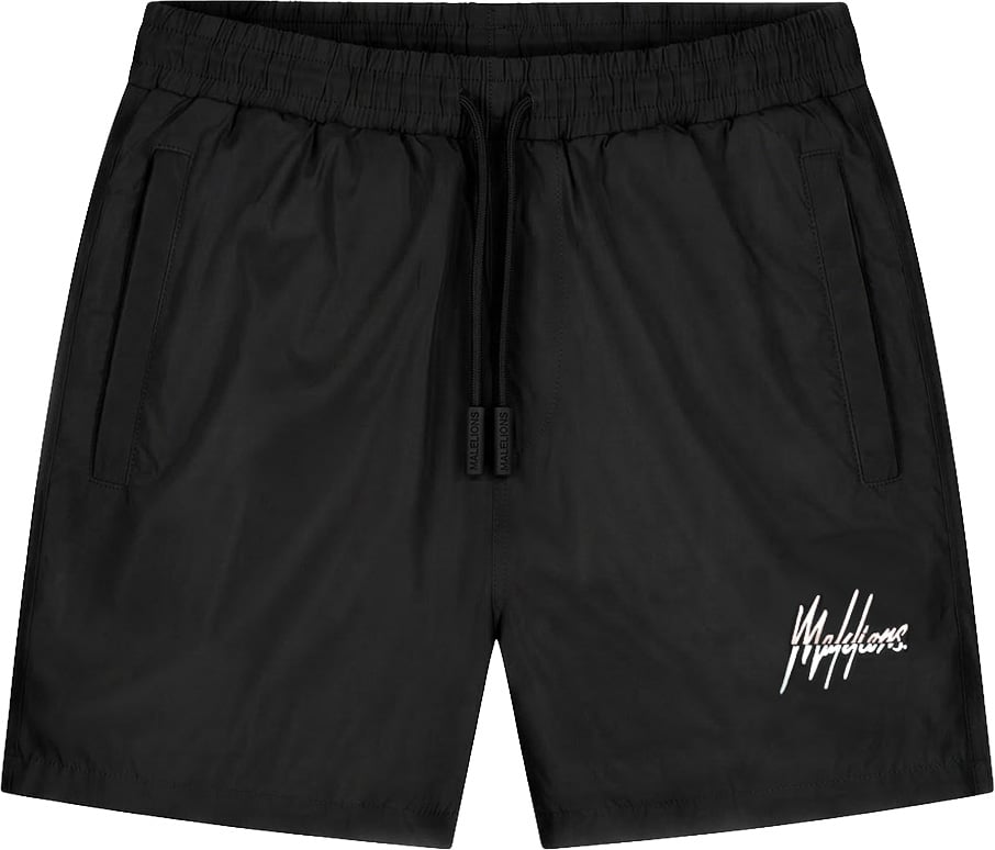 Malelions Malelions Men Split Swim Shorts Zwart