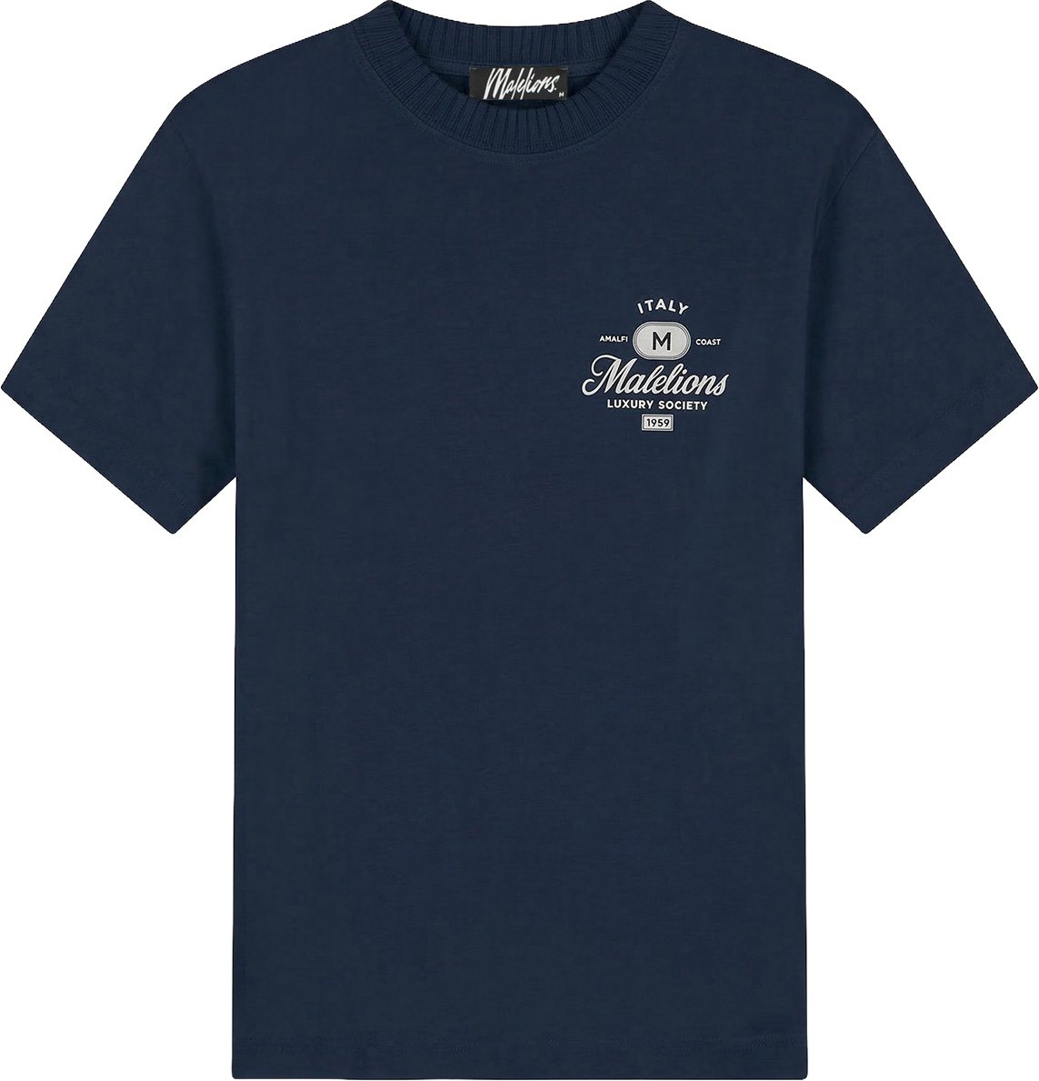 Malelions Men Luxury Stamp T-Shirt Blauw