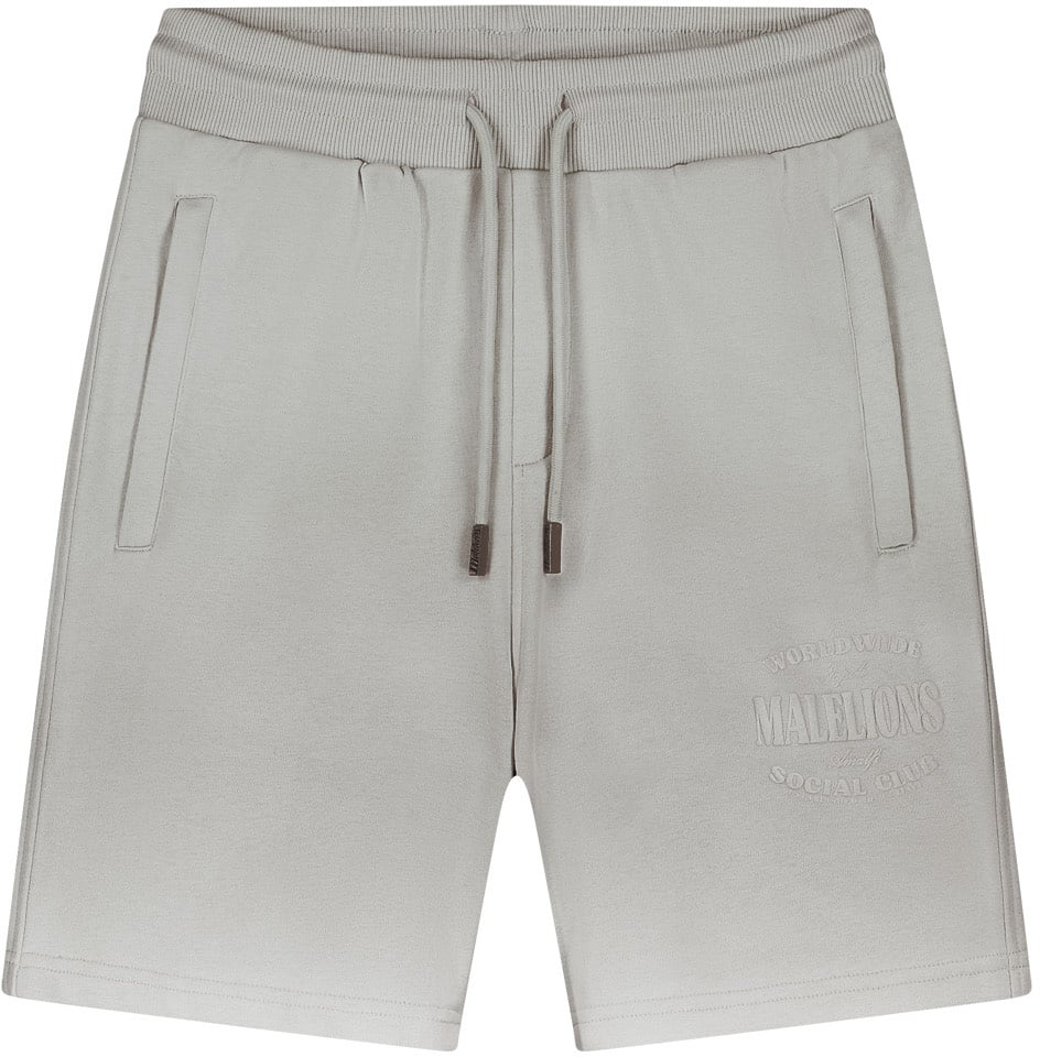Malelions Malelions Men Sprayed Social Club Shorts Grijs
