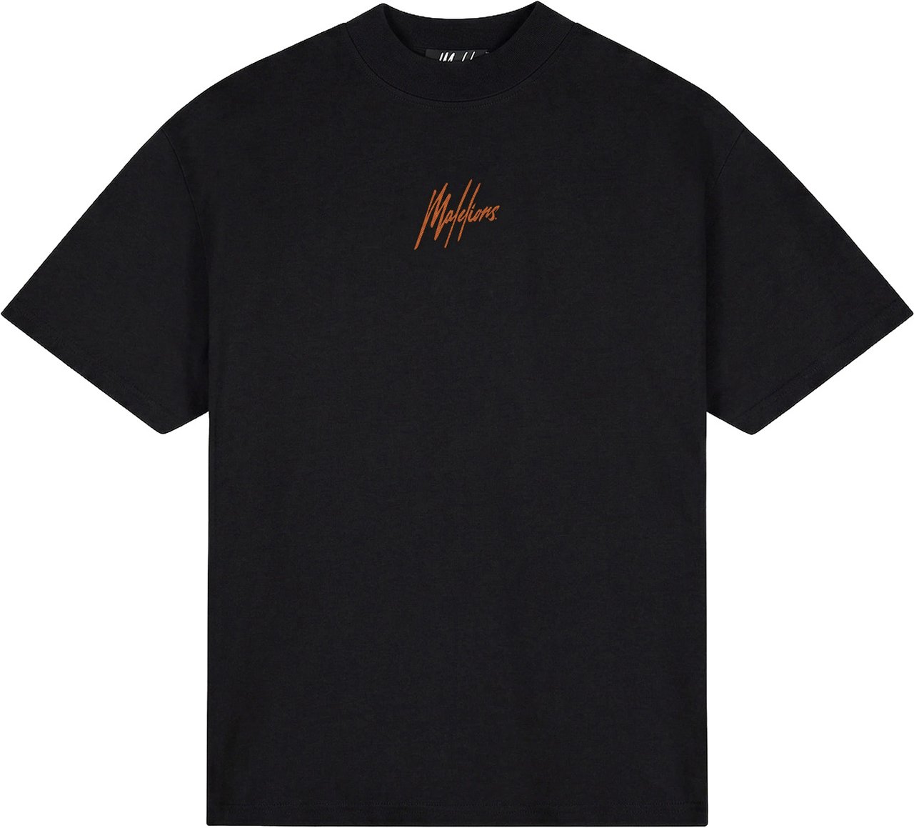 Malelions Malelions Men Oversized Striped Signature T-Shirt Zwart