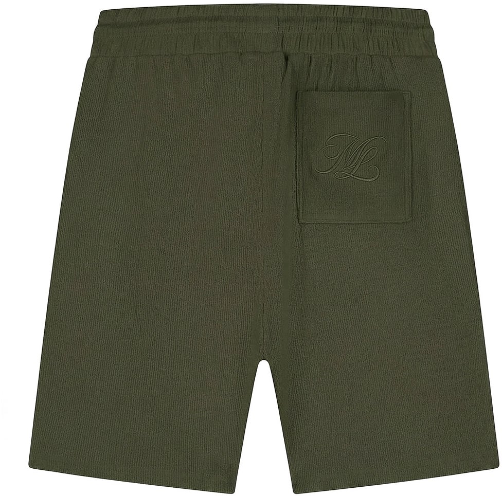 Malelions Malelions Men Emblem Seersucker Shorts Groen
