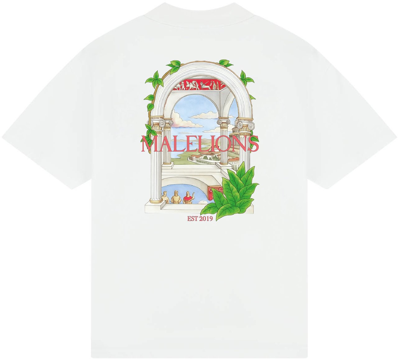 Malelions Men Roman T-Shirt Wit
