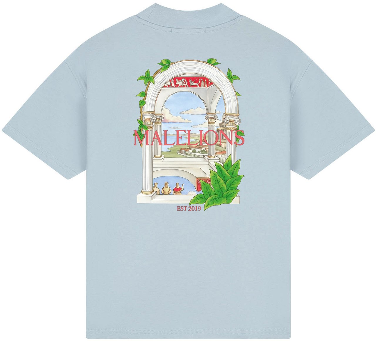 Malelions Men Roman T-Shirt Grijs