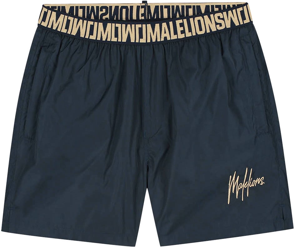 Malelions Malelions Men Venetian Swim Shorts Blauw