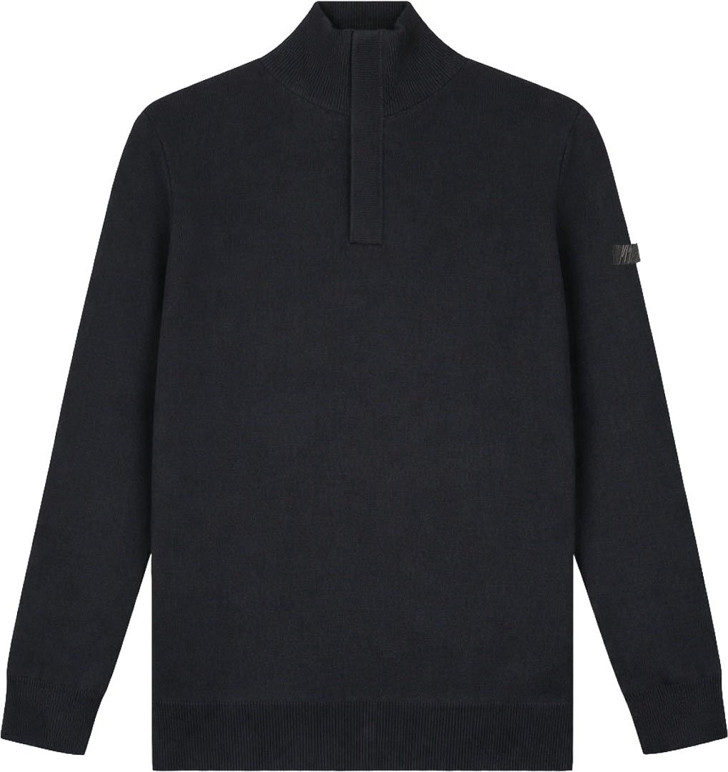 Malelions Malelions Men Knitted Quarter Zip Zwart