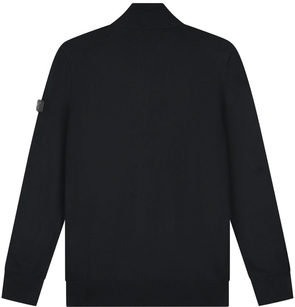 Malelions Malelions Men Knitted Quarter Zip Zwart