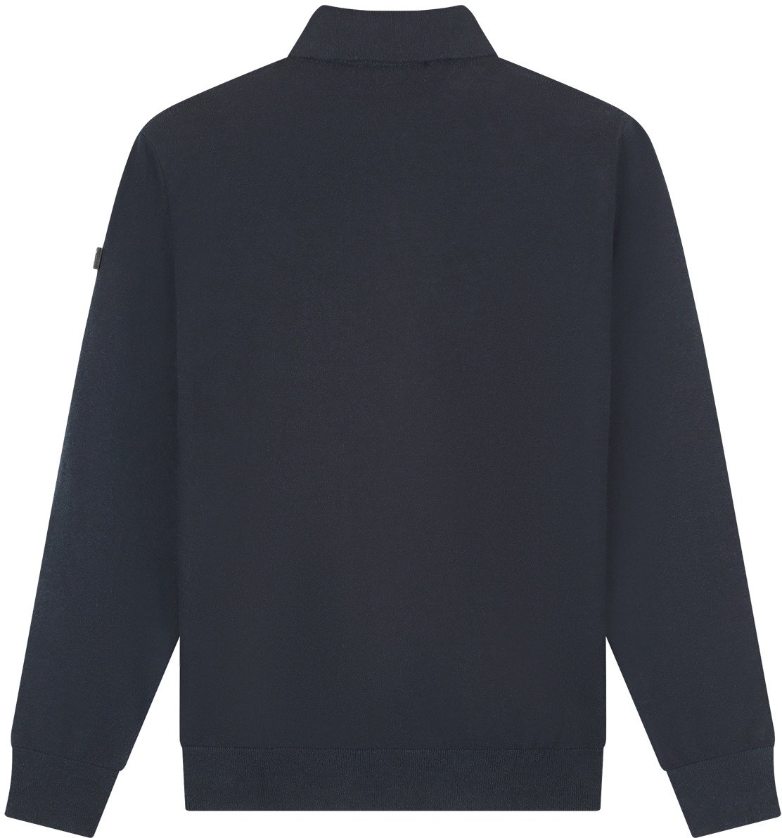 Malelions Malelions Men Knitted Longsleeve Zip Polo Blauw