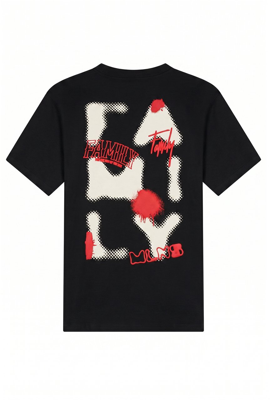 Malelions Family T-Shirt Zwart