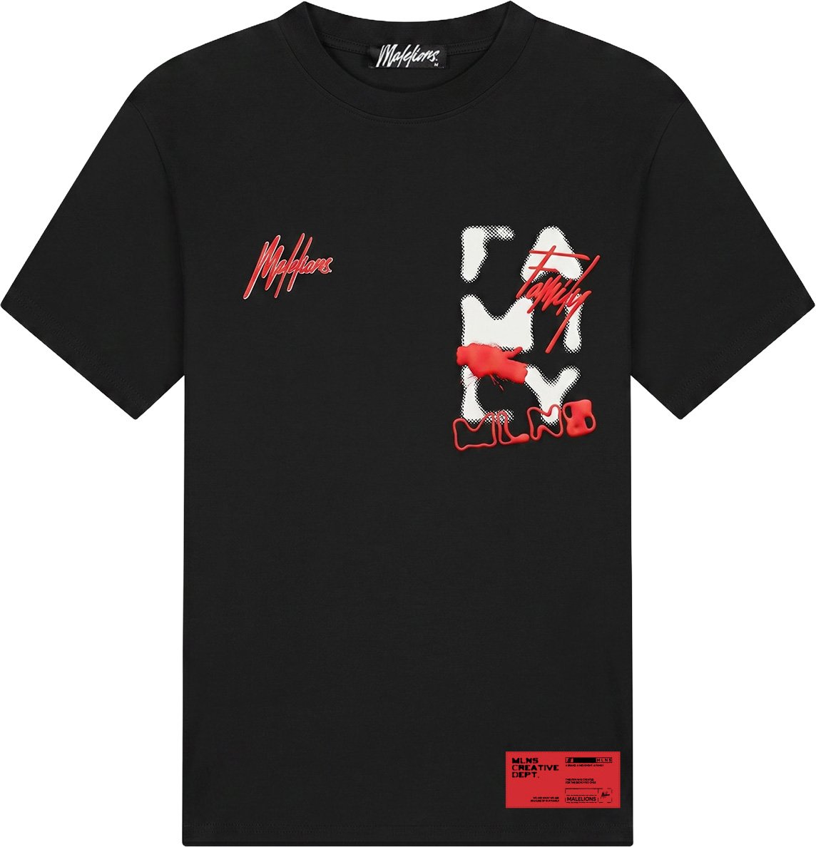 Malelions Family T-Shirt Zwart