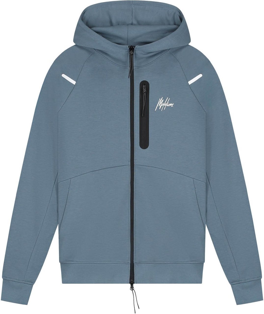 Malelions Malelions Sport Counter Zip Hoodie Grijs