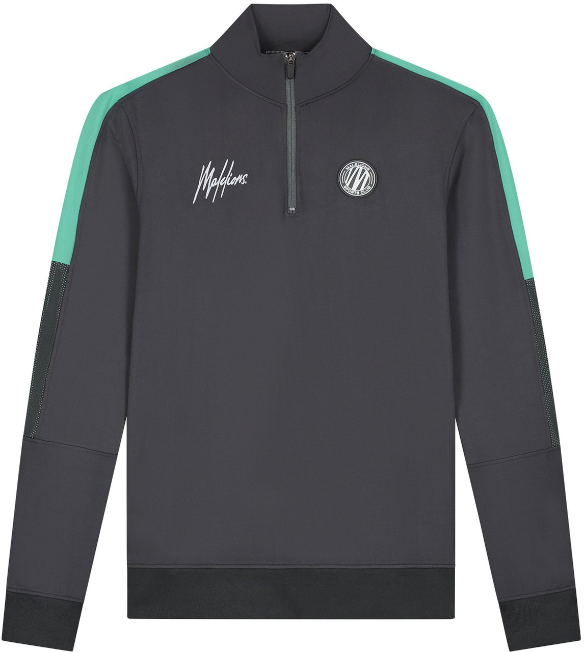 Malelions Malelions Sport Transfer Quarter Zip Tracksuit Grijs