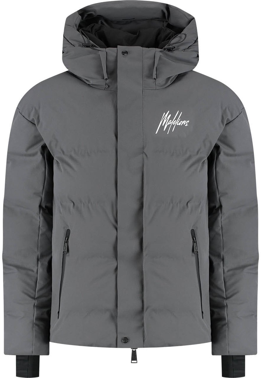 Malelions Malelions Men Ski Downhill Puffer Jacket Grijs