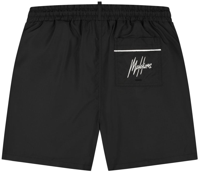 Malelions Malelions Sport Logo Swim Shorts Zwart