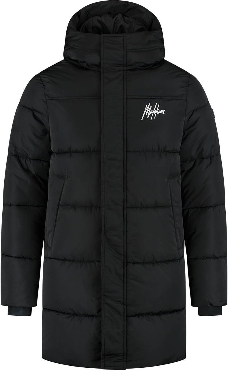 Malelions Malelions Sport Ace Mid Length Puffer Jacket Zwart