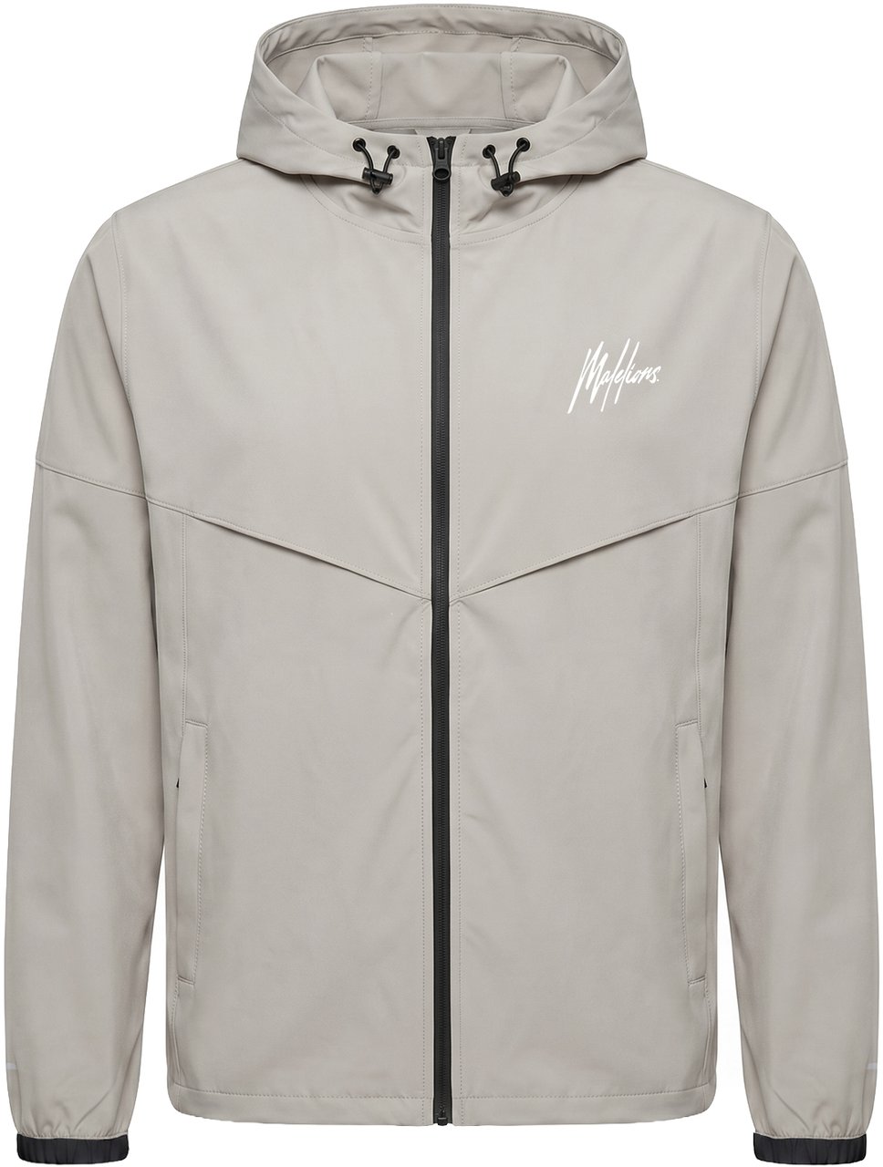 Malelions Sport Deuce Hooded Zip Jacket Beige