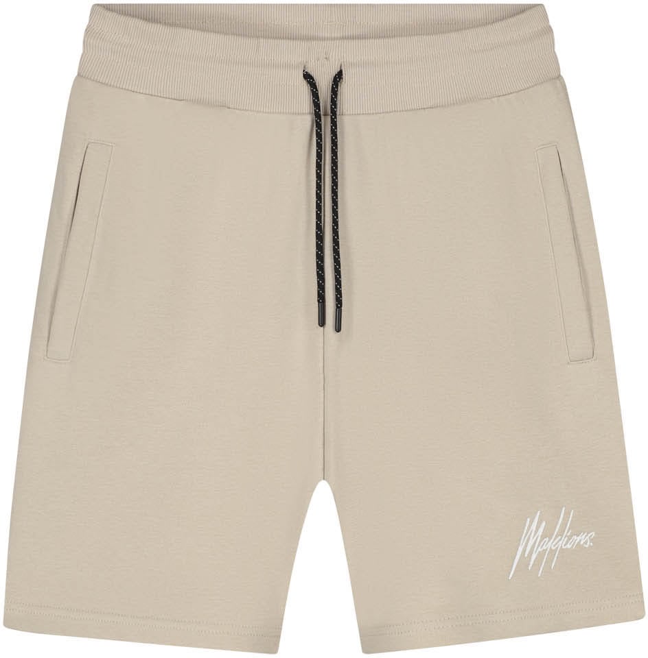 Malelions Sport Logo Shorts Beige