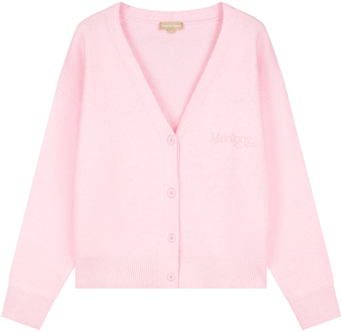 Malelions Malelions Women Oversized Knitted Cardigan Roze