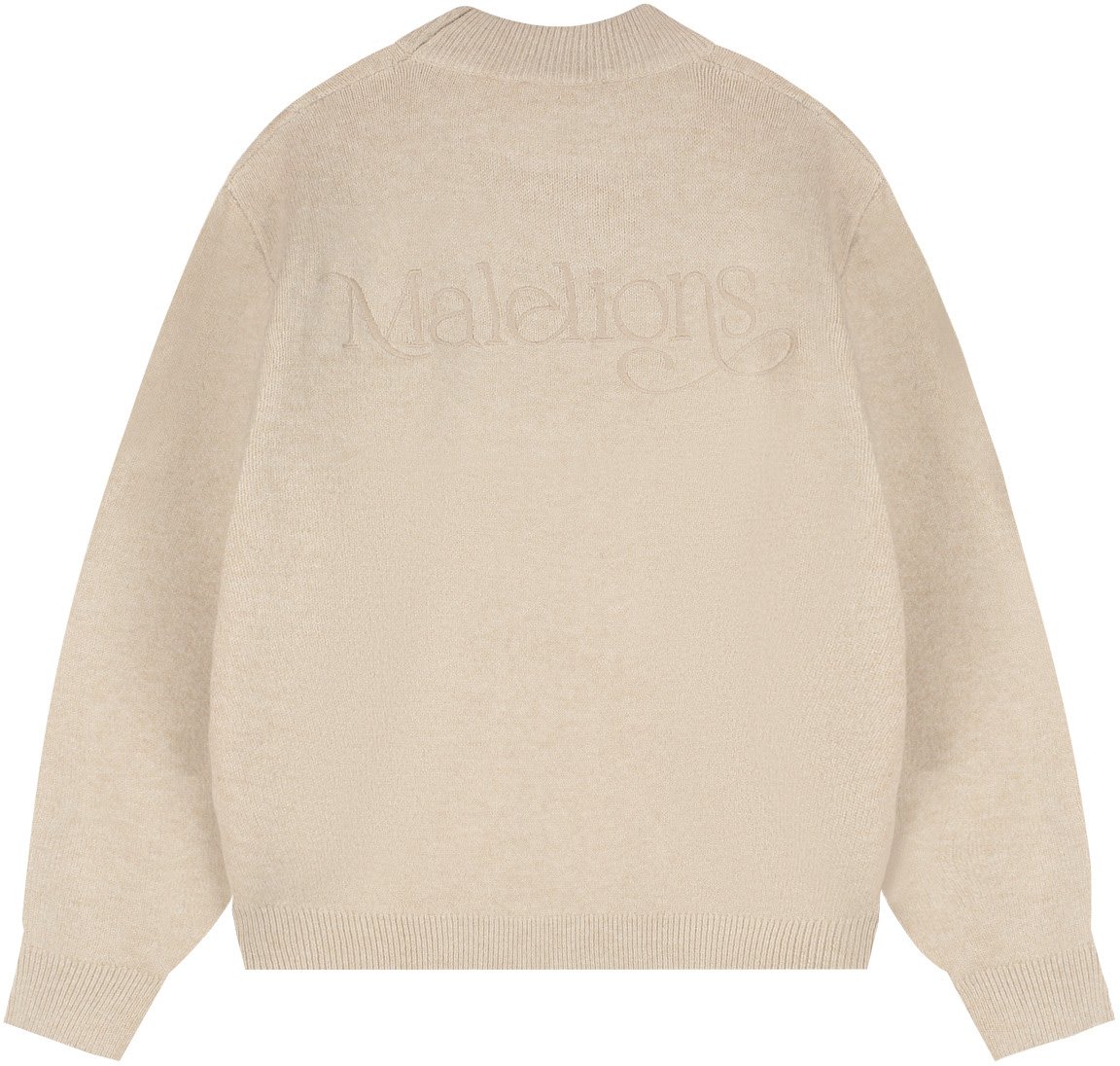 Malelions Malelions Women Oversized Knitted Sweater Beige