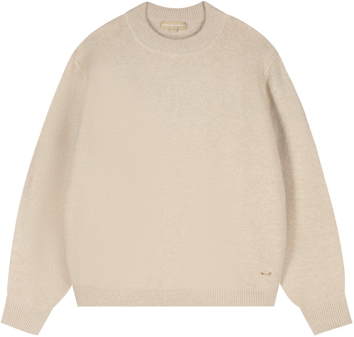Malelions Malelions Women Oversized Knitted Sweater Beige
