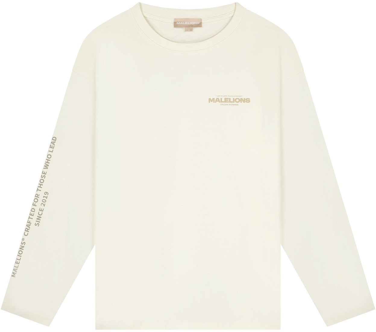 Malelions Malelions Women Italian Summer Longsleeve T-Shirt Bruin