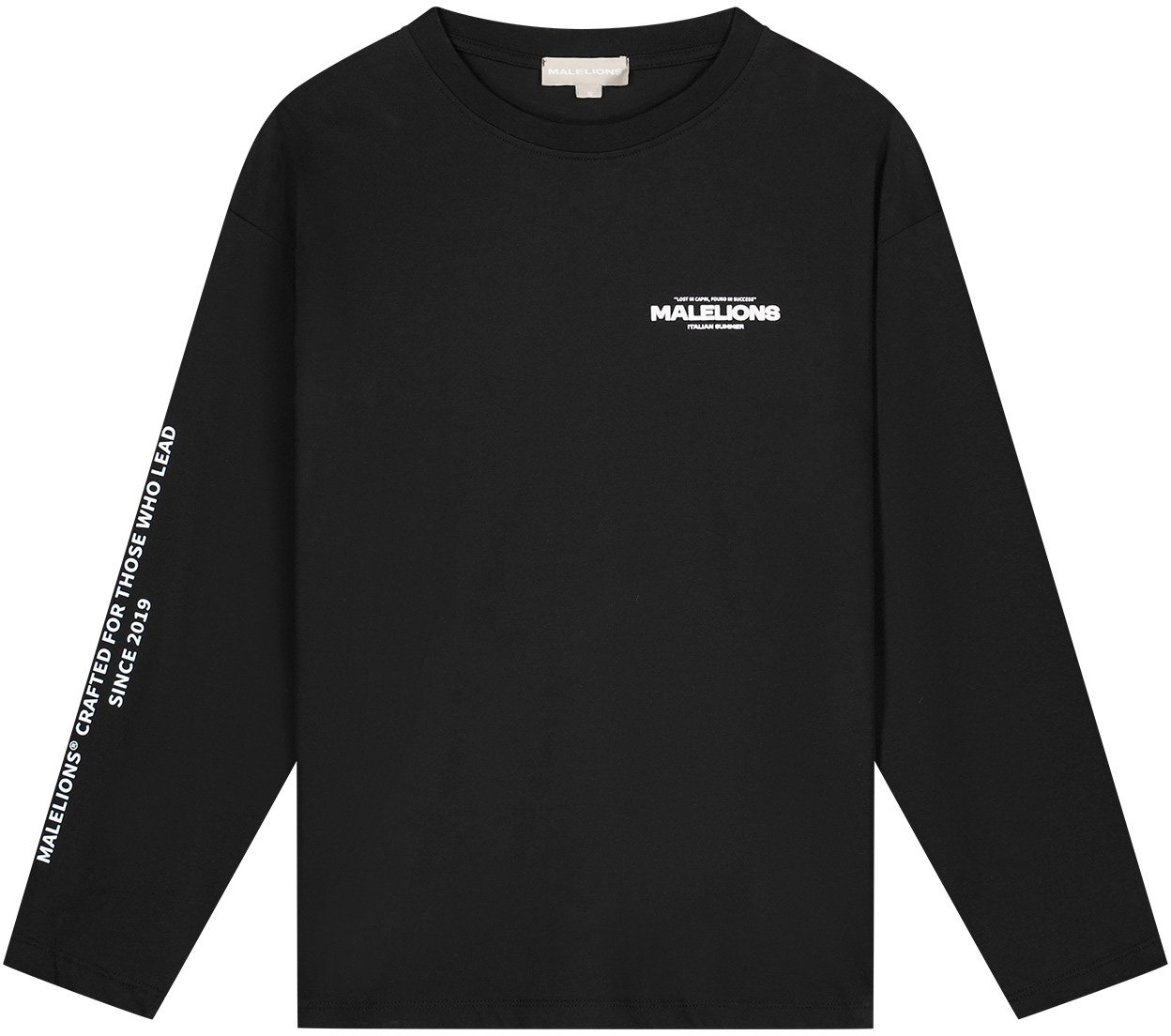 Malelions Malelions Women Italian Summer Longsleeve T-Shirt Zwart