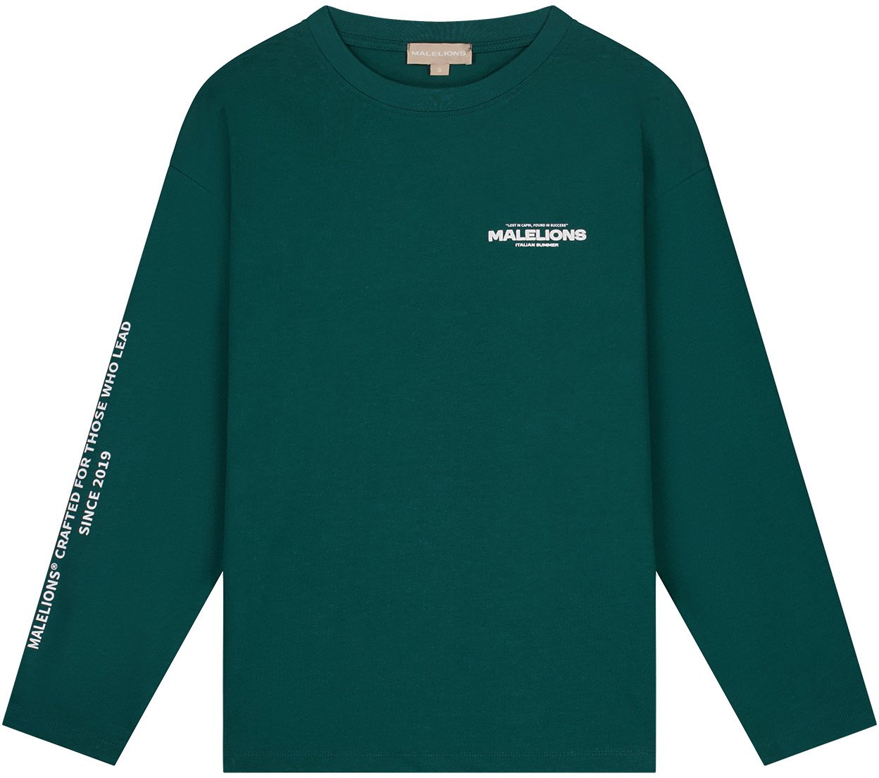 Malelions Malelions Women Italian Summer Longsleeve T-Shirt Grijs