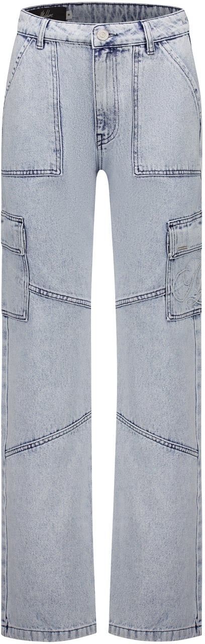 Malelions Women Straight Leg Denim Pants Blauw