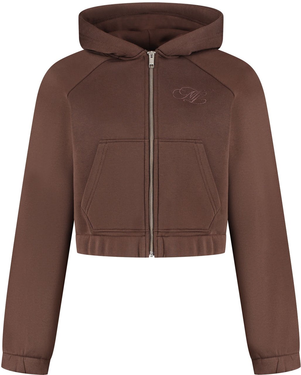 Malelions Malelions Women Cropped Emblem Zip Hoodie Paars