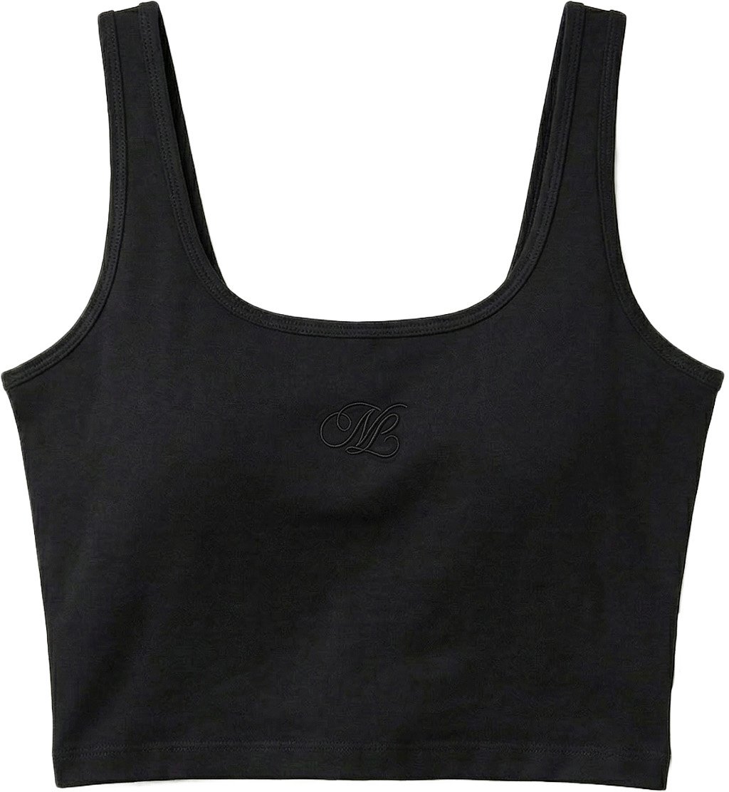 Malelions Malelions Women Cropped Emblem Tank Top Zwart