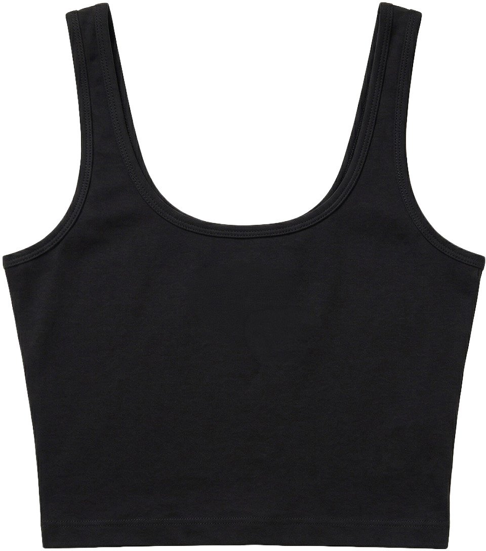 Malelions Malelions Women Cropped Emblem Tank Top Zwart