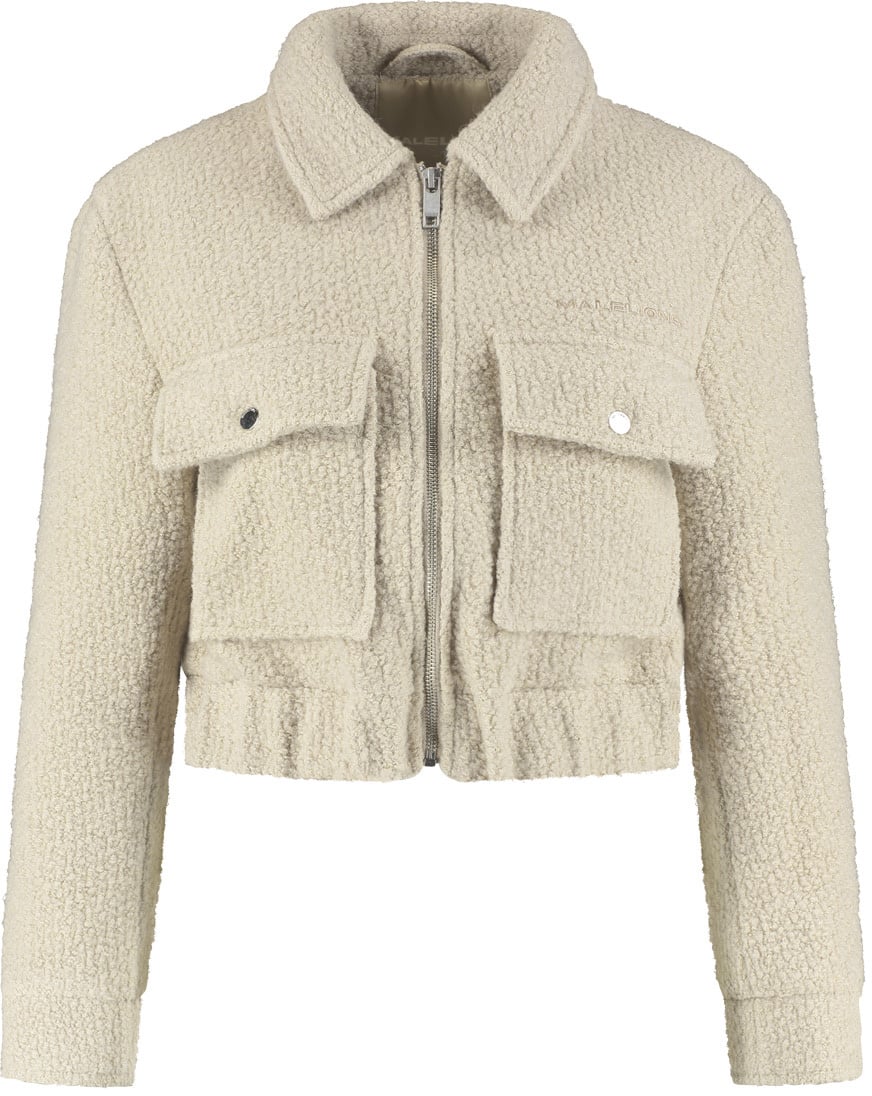 Malelions Malelions Women Label Bouclé Jacket Beige