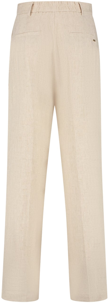 Malelions Malelions Women Linen Emblem Pantalon Beige