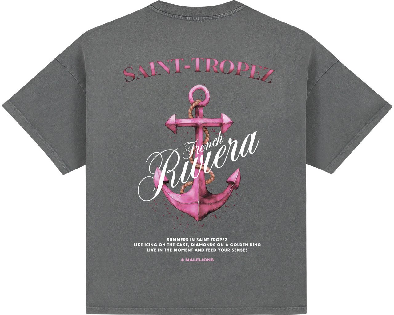 Malelions Malelions Women Saint-Tropez Oversized T-Shirt Grijs