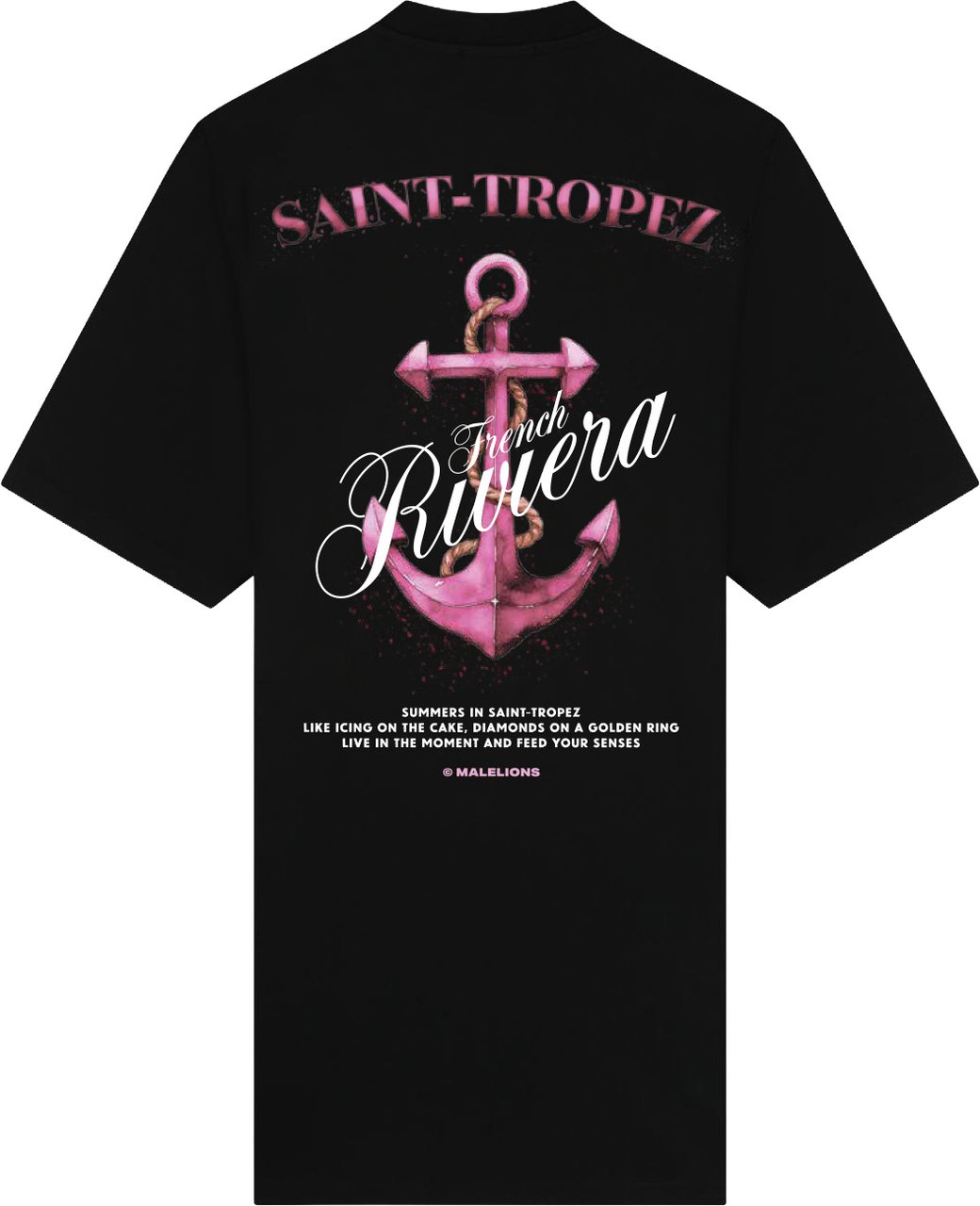 Malelions Women Saint-Tropez T-Shirt Dress Zwart