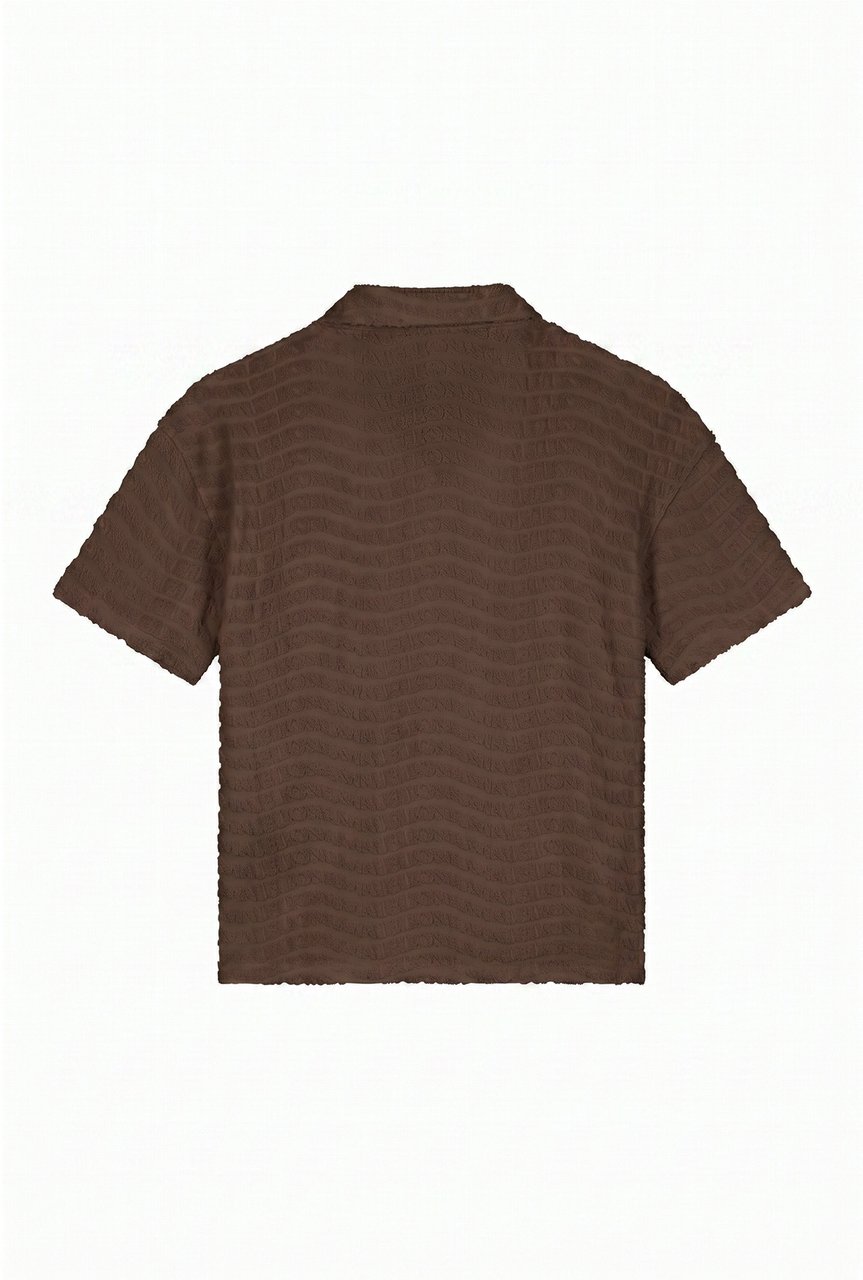 Malelions Malelions Women Monogram Wave Towelling Shirt Bruin