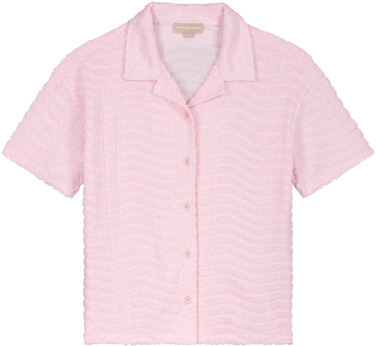 Malelions Malelions Women Monogram Wave Towelling Shirt Roze
