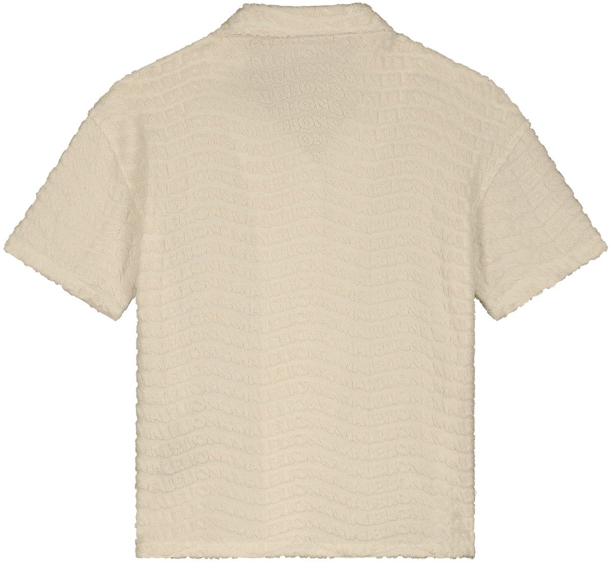 Malelions Malelions Women Monogram Wave Towelling Shirt Beige
