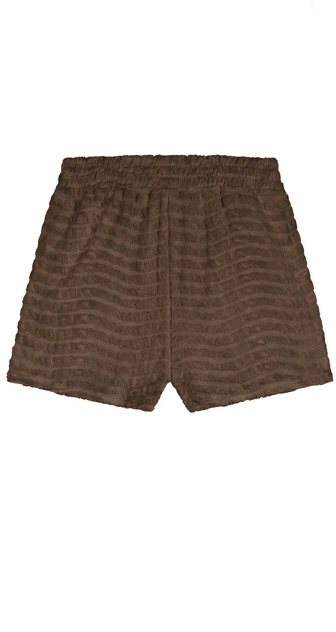 Malelions Women Monogram Wave Towelling Shorts Bruin