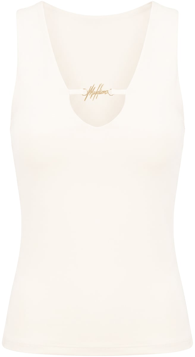 Malelions Women V-Neck Tank Top Wit