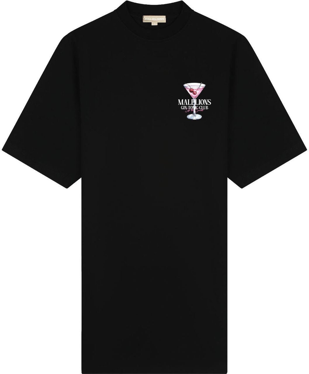 Malelions Malelions Women Gin Tonic Club T-Shirt Dress Zwart
