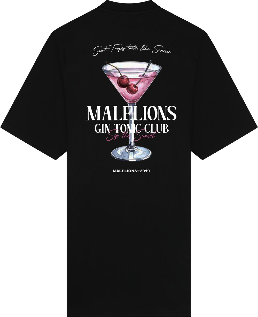 Malelions Malelions Women Gin Tonic Club T-Shirt Dress Zwart