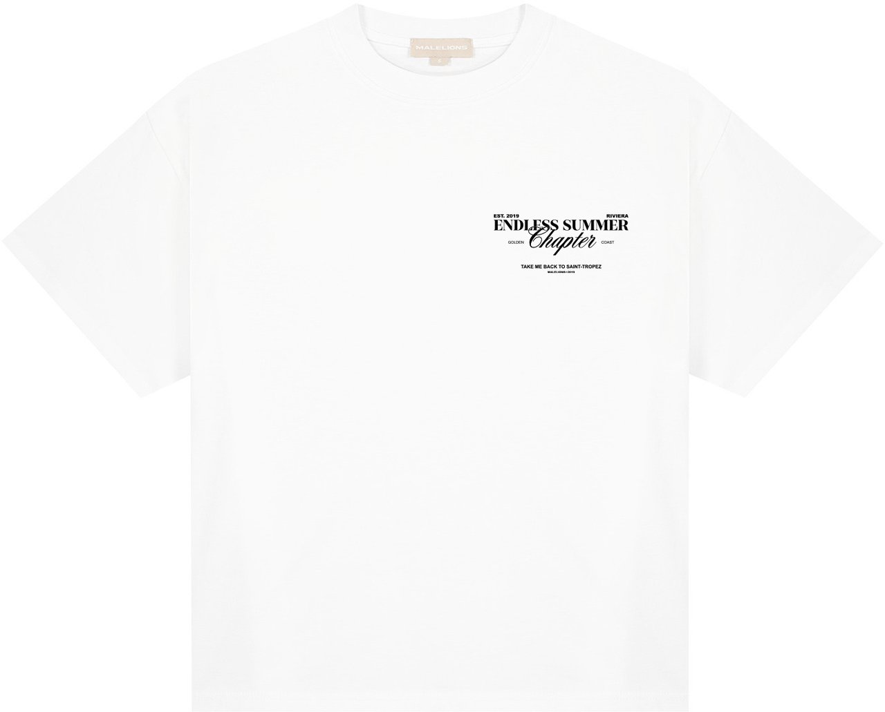 Malelions Women Golden Coast Oversized T-Shirt Wit